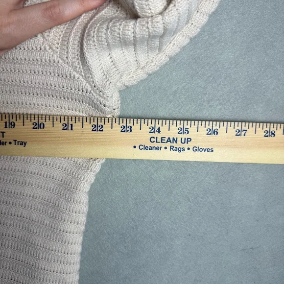 Sanctuary Women’s Pointelle Knitted Jacket Button Up Sweater in Oat size XXL - Picture 9 of 10